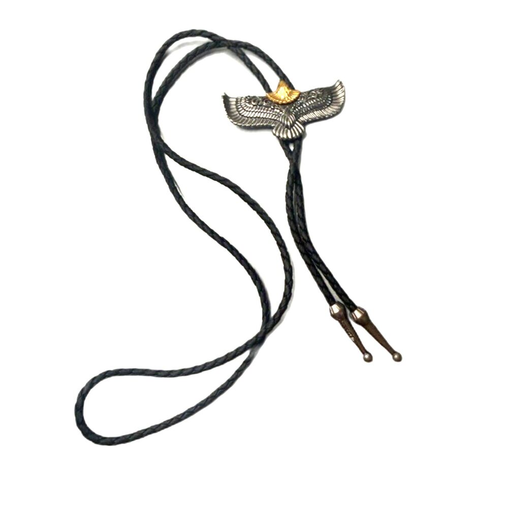 NWT 2 Color Eagle Bolo Tie, Western Style Cowboy Necktie Unisex